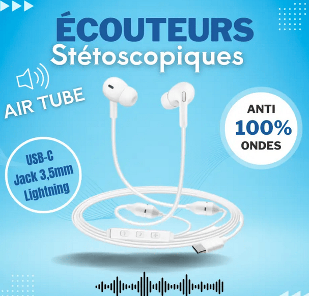 Écouteurs stéthoscopiques (anti-onde)