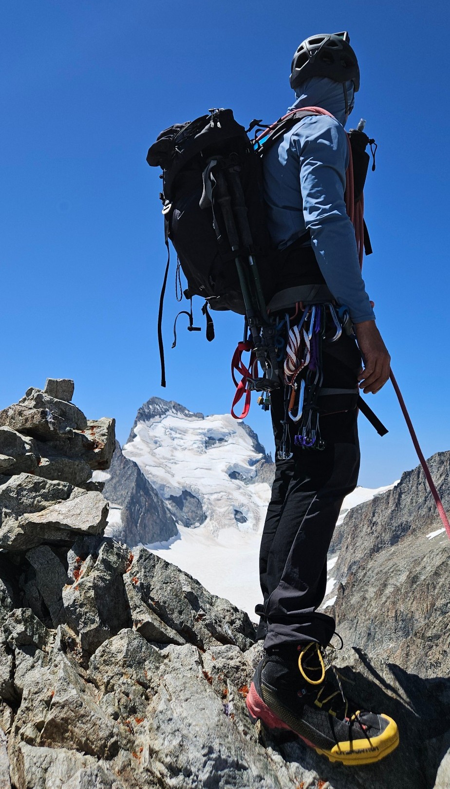 Sébastien Perron en escalade, en montagne